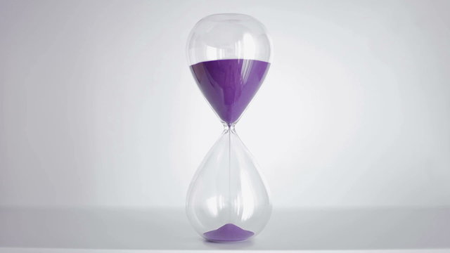 Sand flowing through an hourglass - real time