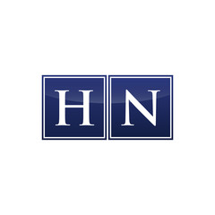 Letter Initial Logo HN