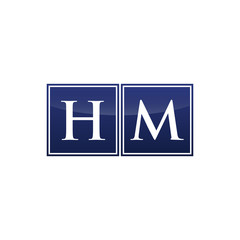 Letter Initial Logo HM