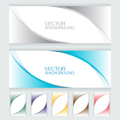 vector background curves Gray, blue, green, orange, brown, pink