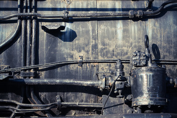 Abandoned steam locomotive
