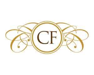 CF Luxury Ornament Initial Logo