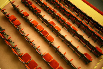 Fototapeta premium Rows of seats in a theater