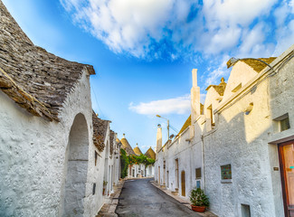 The Trulli houses of Alberobello in Apulia in Italy