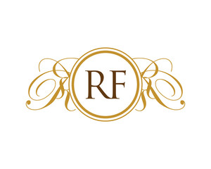 RF Luxury Ornament Initial Logo