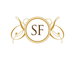 SF Luxury Ornament Initial Logo
