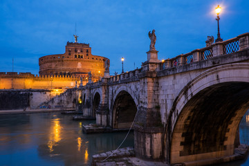 View of the Mausoleum of Hadrian, Saint Angelo castle, Castel Sa