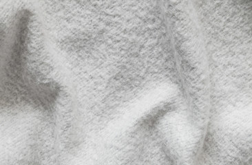 Closeup wrinkled gray jacket fabric background