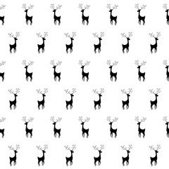 Vector seamless pattern with colorful deers