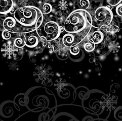 Elegant christmas black and white background