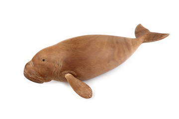 fish wood ( Fish Phayun ) isolated on white background