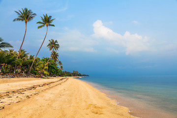 The morning on Bang Po Beach. .Koh Samui in Thailand.