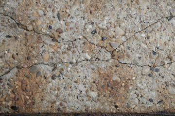 crack rough concrete floor