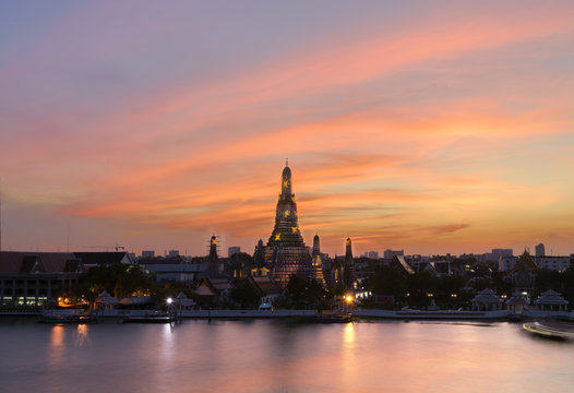  Arun Temple in Bangkok Thailand.