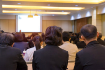 Blur of business Conference and Presentation in the conference h