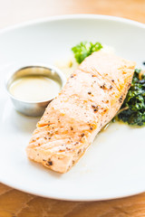 Salmon steak fillet