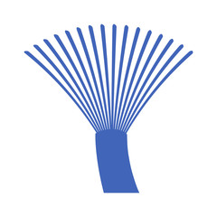 Fiber optics communication cable wire icon