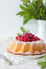 cranberry cake with fresh berry