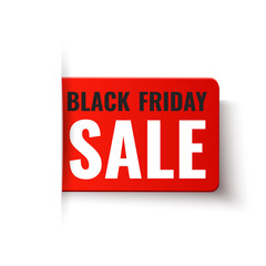 Black Friday Sale - vector red tag