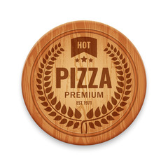 Vector pizza restaurant label