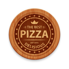Vector pizza restaurant label