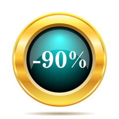 90 percent discount icon