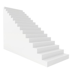 Obraz premium Empty stairs. Isolated on white background. Way upward
