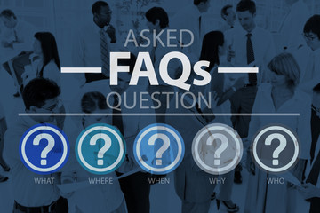 Frequently Asked Questions Asking Reply Response Concept