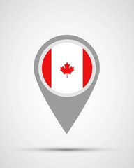 Canada flag location