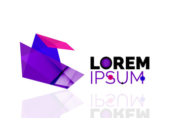 Logo, abstract geometric business icon