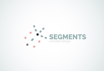 Vector outline minimal abstract geometric logo