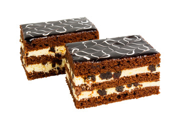 Delicious biscuit cake with prunes