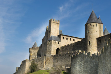 Fototapeta na wymiar Carcassone fortress. Languedoc, France.