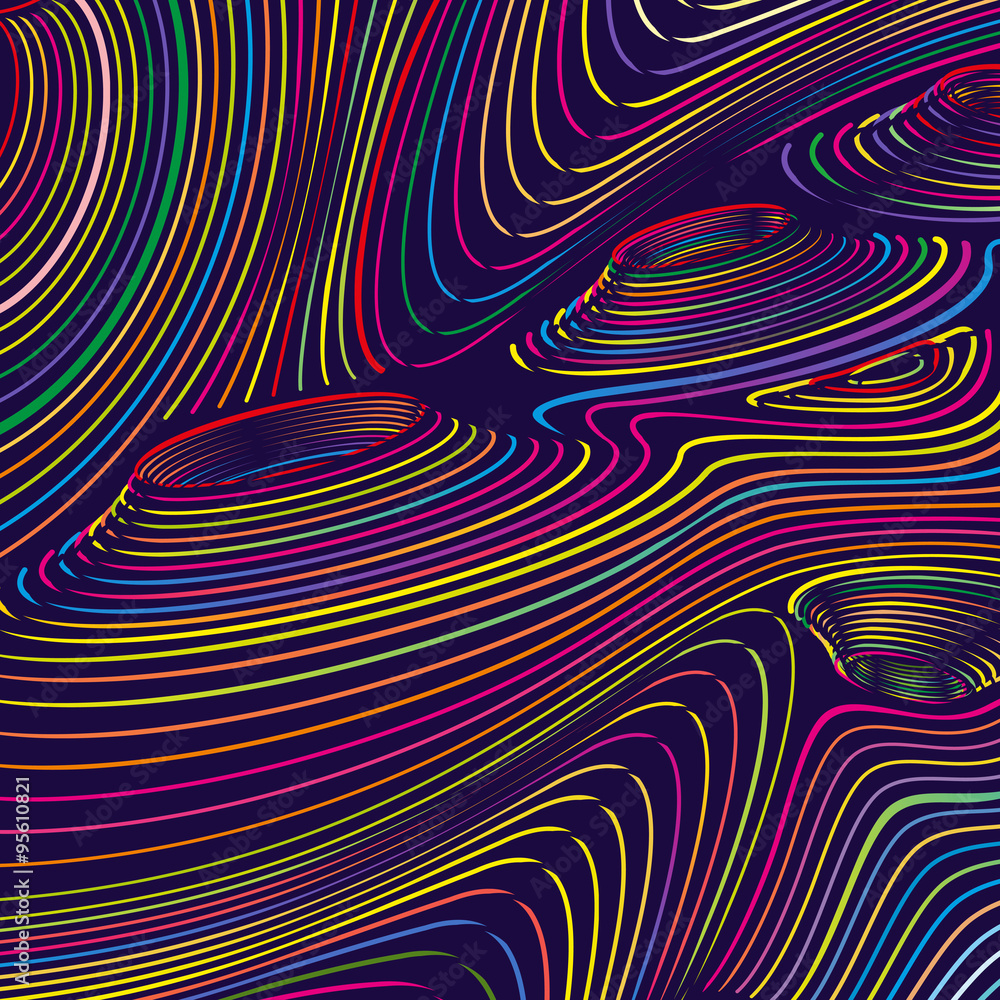 Poster wavy color line abstract vector background