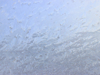 Beautiful frosty pattern on glass.