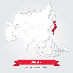 Japan. All the countries of Asia.