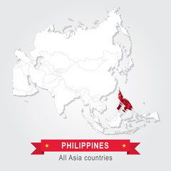 Obraz premium Philippines. All the countries of Asia.