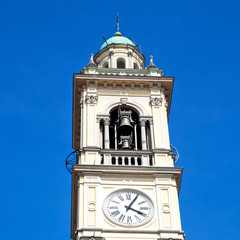 monument  clock tower in italy europe old  stone and bell