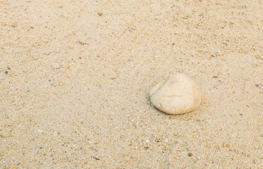 Fototapeta na wymiar Stone on sand floor texture background