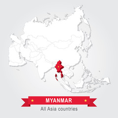 Myanmar. All the countries of Asia.
