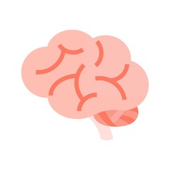 Vector brain, flat design