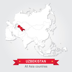 Uzbekistan. All the countries of Asia.