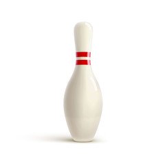 bowling realistic theme  Editable vector on white background