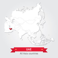 UAE. All the countries of Asia.