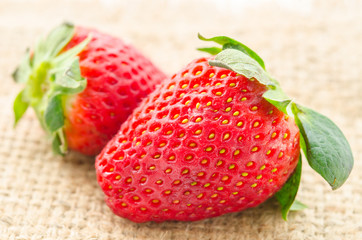 Ripe red strawberries
