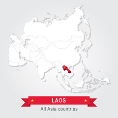Laos. All the countries of Asia.