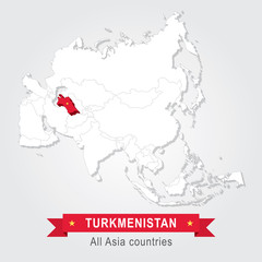 Turkmenistan. All the countries of Asia.