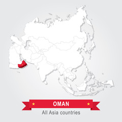 Oman. All the countries of Asia.