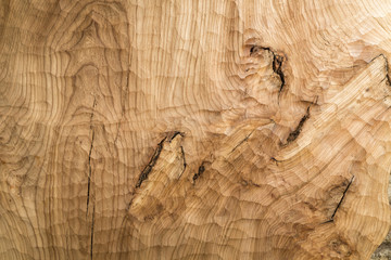 Worked wood with a distinctive structure and pattern