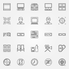 Cinema icons set